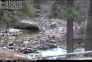 Snowy river in Yosemite national park