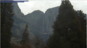 waterfall in winter yosemite falls