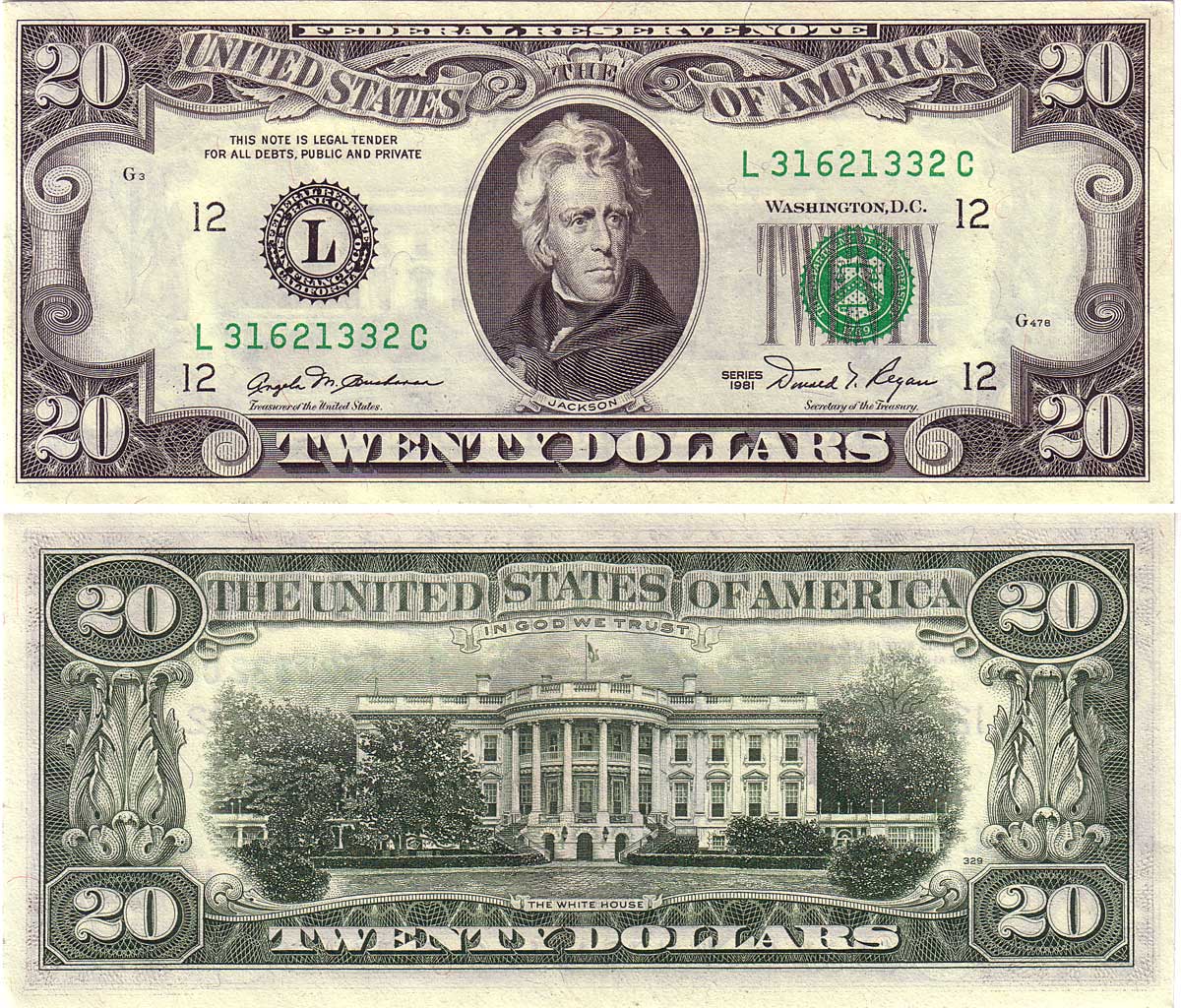 ten dollar bill front and back